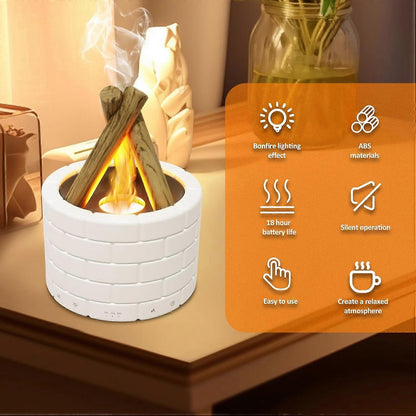Flame Diffuser & Humidifier – Bonfire-Inspired Essential Oil Diffuser