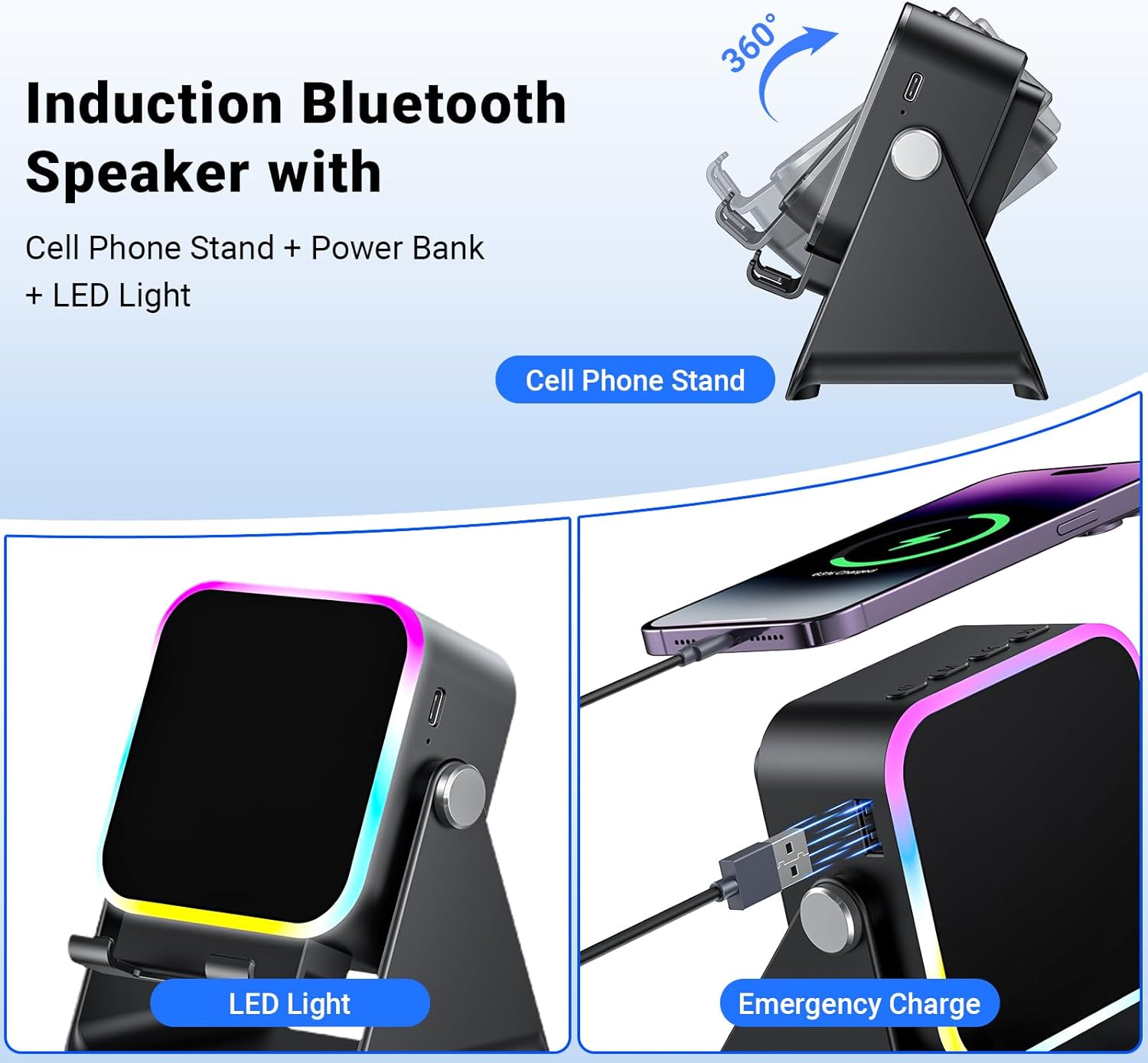 5 in 1 Sound Glow Wireless Speaker Stand