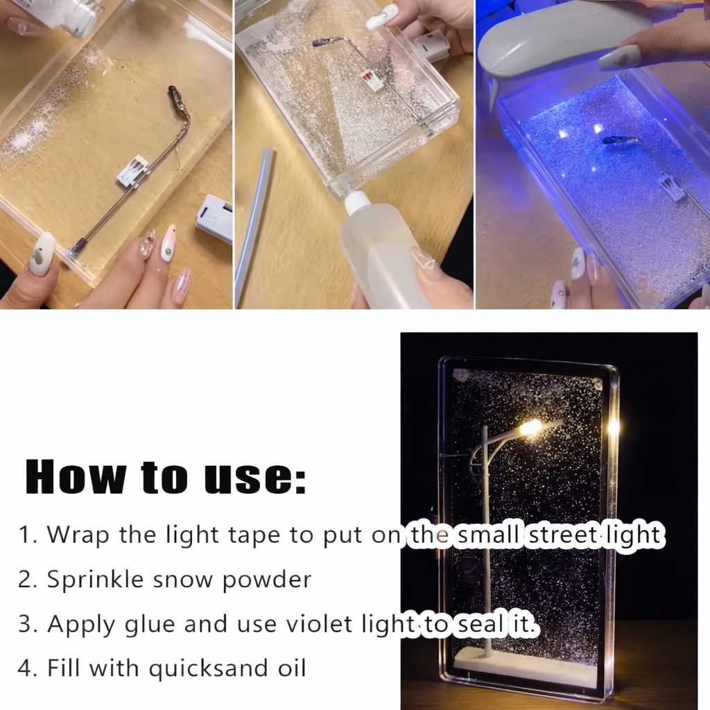 Snowy Night Flowing Lamp