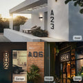 Solar House Numbers Lighted Address Sign Waterproof LED Address Plaque for Home